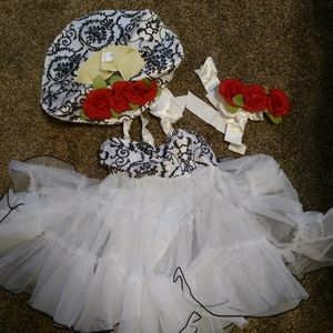 White dance dress, Girls 5-6